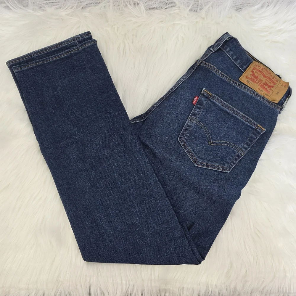 Levi's Mens 501 Regular Fit Straight Leg Dark Stone Wash Jean